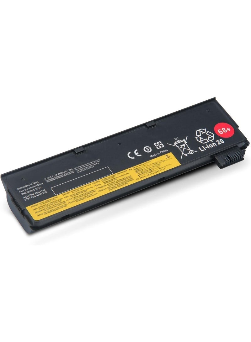 68+ 0C52862 battery is compatible with Lenovo ThinkPad T440, T450, W530, X240, and other models, featuring a 72Wh capacity Replace - Image 1